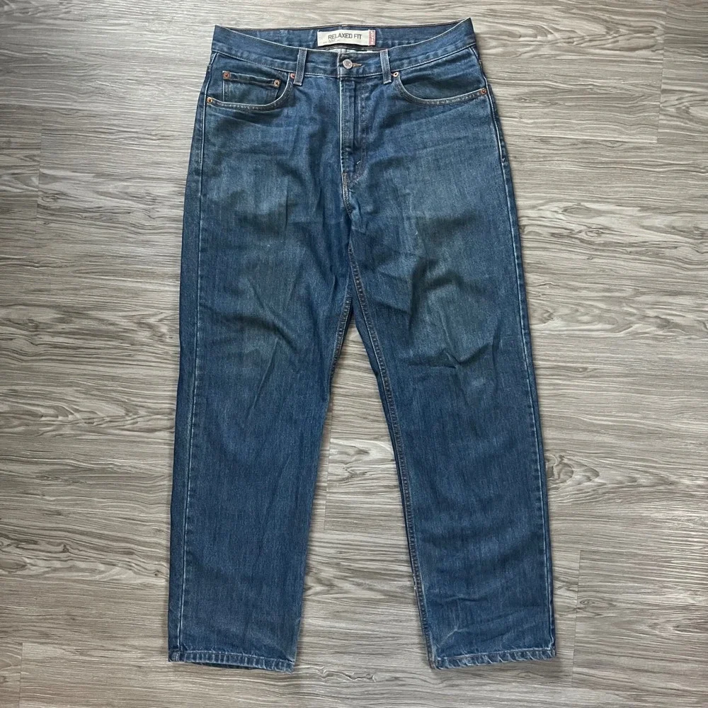 Levis 550 Relaxed Fit Jeans Men 33x30 Dark Wash Blue Denim 100% Cotton 550-0216